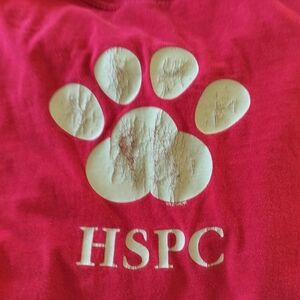 Hanes Beefy-T Human Society Of  Pulaski County Red Long Sleeve T-Shirt Large